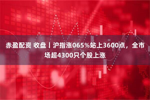 赤盈配资 收盘丨沪指涨065%站上3600点，全市场超4300只个股上涨